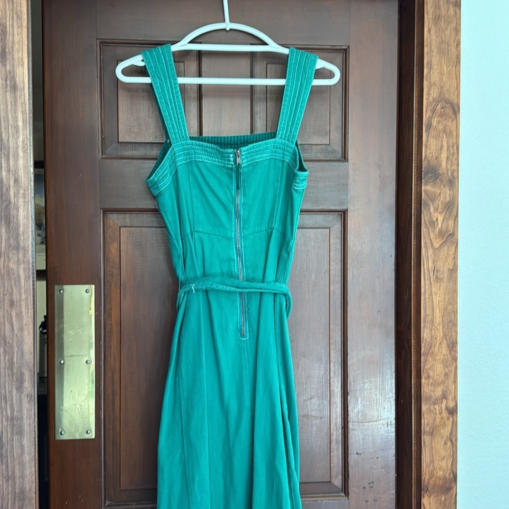 NWOT Anthropologie Maeve Green Elizabeth Button Front Dress - Picture 3 of 4